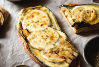 Grilled Eggplant Bruschetta with Fresh Mozzarella