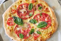 Homemade Tomato Pizza with Fresh Basil