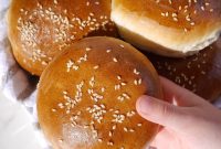Fluffy Sourdough Discard Burger Buns