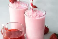 Homemade Strawberry Milk Recipe with Fresh Strawberries