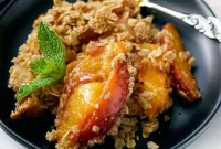 Oat-Topped Peach Crumble Recipe
