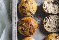 Danish Yeast Buns Recipe with Walnuts, Cranberries & Raisins