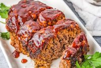 Juicy Air Fryer Meatloaf with Glaze