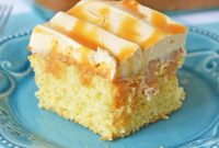 Butterscotch Poke Cake Recipe with Pudding