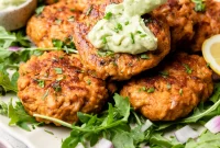 Southwest Keto Salmon Patties with Avocado Aioli Recipe