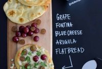 Grape Fontina Blue Cheese and Arugula Flatbread