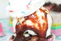 Decadent Brownie Cupcake Sundaes Recipe