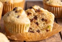 Moist Sourdough Zucchini Chocolate Chip Muffins Recipe