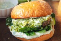 Greek Lamb Burgers Recipe with Tzatziki and Feta