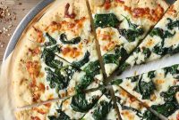 Spinach Garlic White Pizza