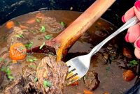 Slow-Simmered Red Wine Beef Stew with Mushrooms and Carrots