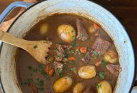 Dutch Oven Beef Stew with Tender Chuck and Vegetables