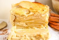 French Invisible Apple Cake with Thinly Sliced Apples