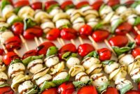 Mini Tortellini Caprese Skewers with Basil and Balsamic Glaze