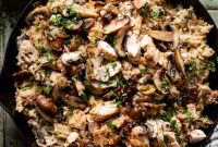 Creamy Chicken and Rice with Mushrooms