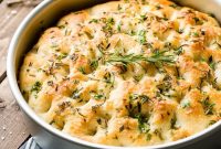 No-Knead Herbed Focaccia with Rosemary and Sea Salt