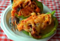 Cheesy Pasta-Stuffed Bell Peppers Recipe