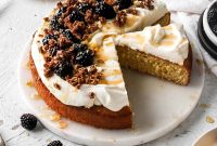 Gluten Free Almond Cake with Honey Whipped Cream