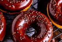Fluffy Baked Chocolate Chip Cake Donuts Recipe
