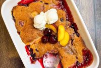 Homemade Cherry and Peach Cobbler Recipe