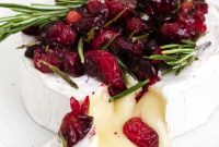 Baked Brie with Roasted Cranberries: Warm Appetizer