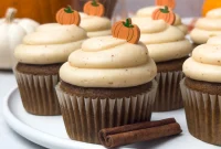 Homemade Pumpkin Cupcakes with Cream Cheese Frosting