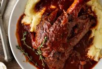 Lamb Shanks Braised in Red Wine