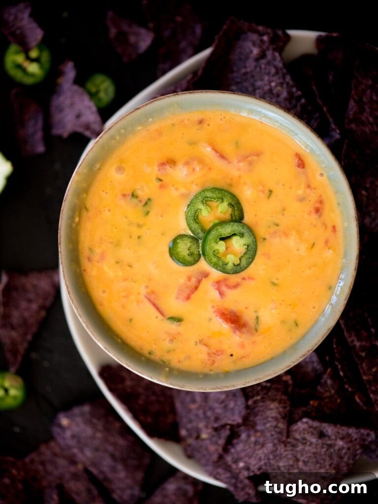 Smoked Queso Dip: Creamy, Smoky Recipe for Parties 2 smoked queso dip in a bowl topped with jalapeno slices and surrounded by chips