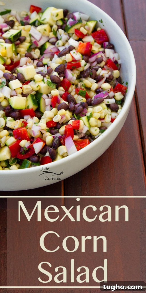 Mexican Corn Salad is a great healthy side dish or even a dip to serve with chips! Perfect for any party or gathering
