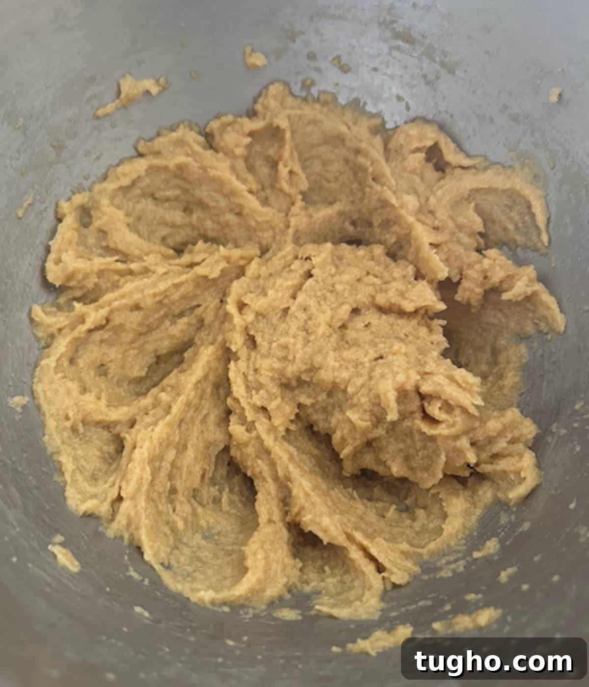 Wet ingredients for pecan coconut cookies.