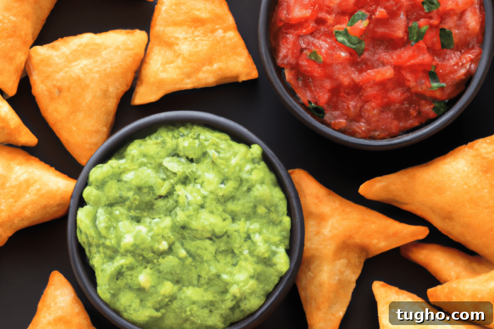 keto tortilla chips served with guacamole and salsa