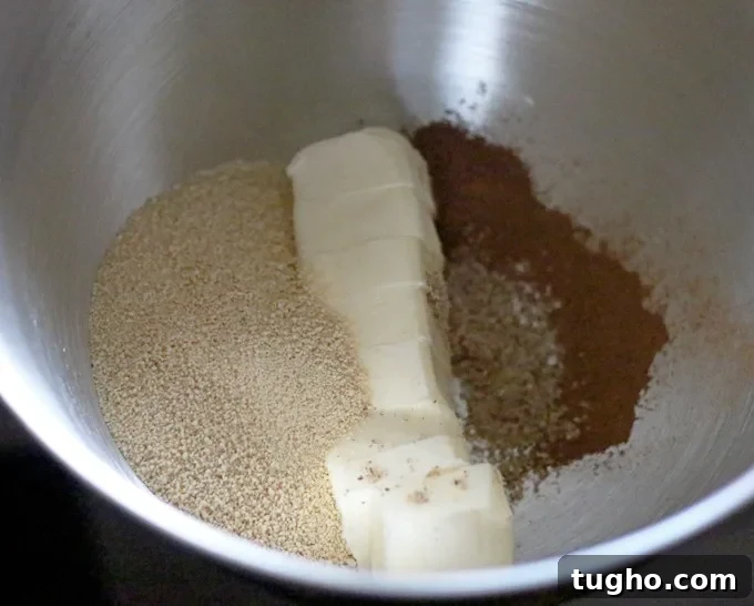 Preparing the honey butter for honey buttered rum