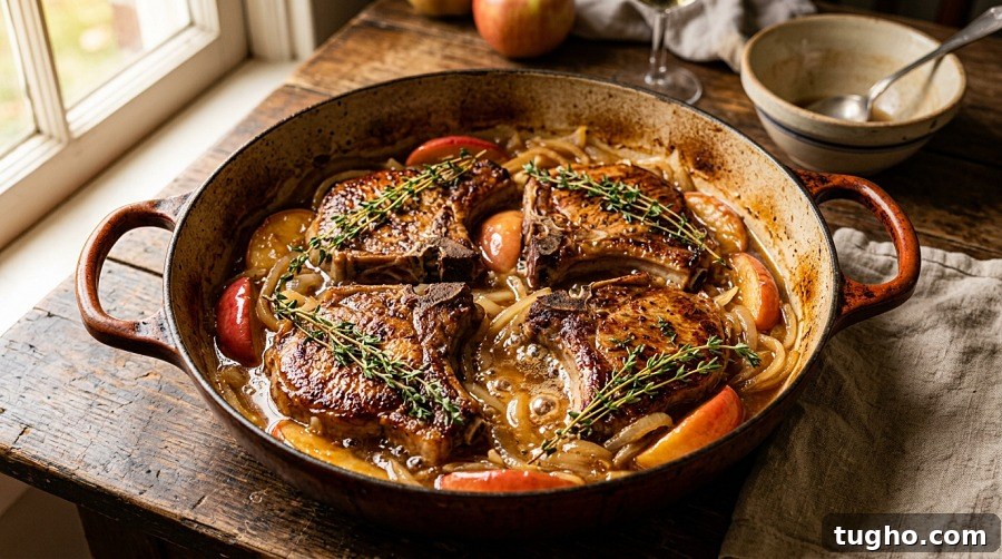 Apple Cider Braised Pork Chops