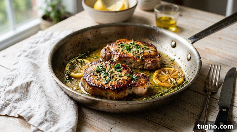 Lemon Herb Pan-Seared Pork Chops