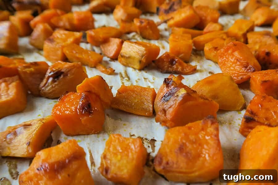 Gluten-Free Vegan Sweet Potato and Black Bean Tacos 4 tray of roasted potatoes for the vegan sweet potato & black bean taco