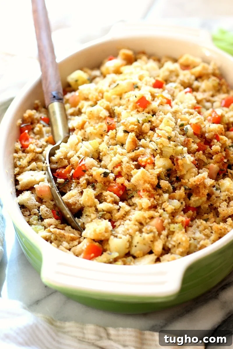 Crispy Pumpkin Spice Roasted Cauliflower Recipe 3 Apple Sage Thanksgiving Stuffing | Garden in the Kitchen