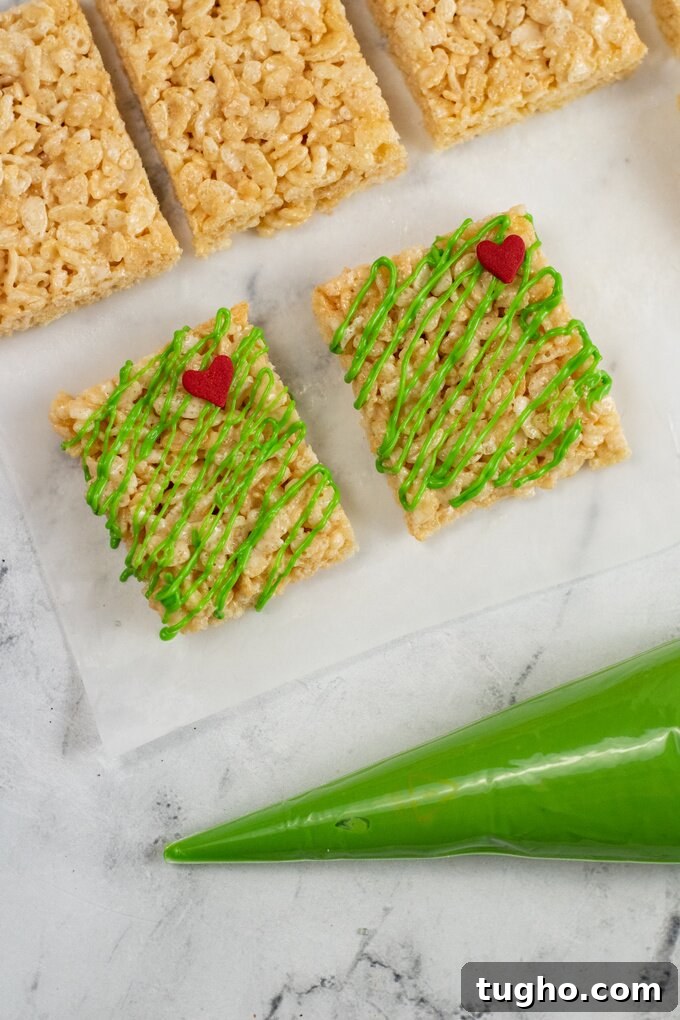 Grinch Rice Krispie Treats Recipe for Holiday Parties 5 img 14409 10
