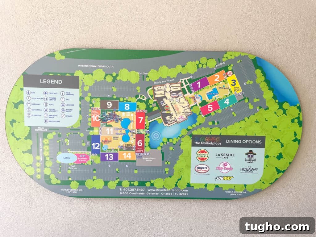 Holiday Inn Resort Orlando Suites with Onsite Water Park 3 Holiday Inn Resort map.