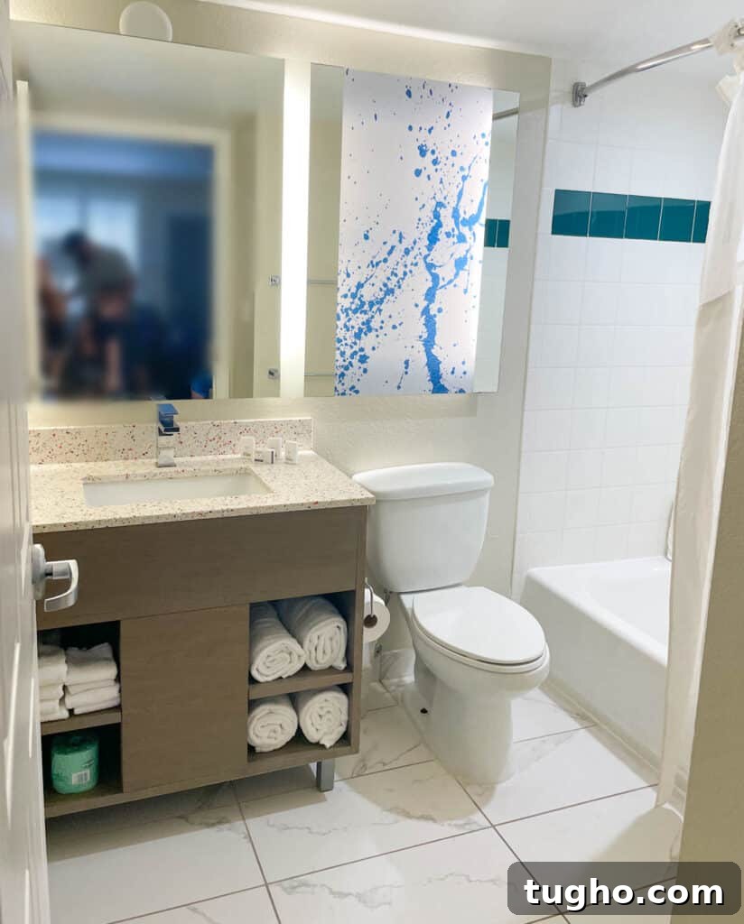 Holiday Inn Resort Orlando Suites with Onsite Water Park 7 bathroom in the suite at the Holiday Inn Resort.
