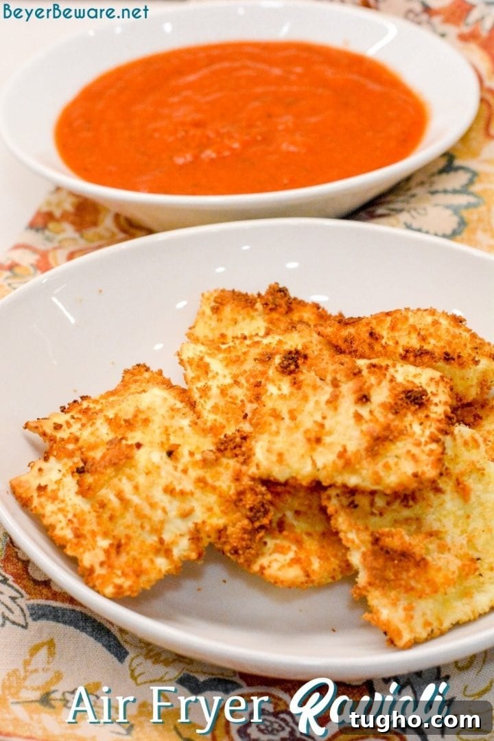 Air Fryer Toasted Ravioli: Crispy Golden Bites in Minutes 2 Air Fryer Ravioli - toasted cheese ravioli air fried to golden brown