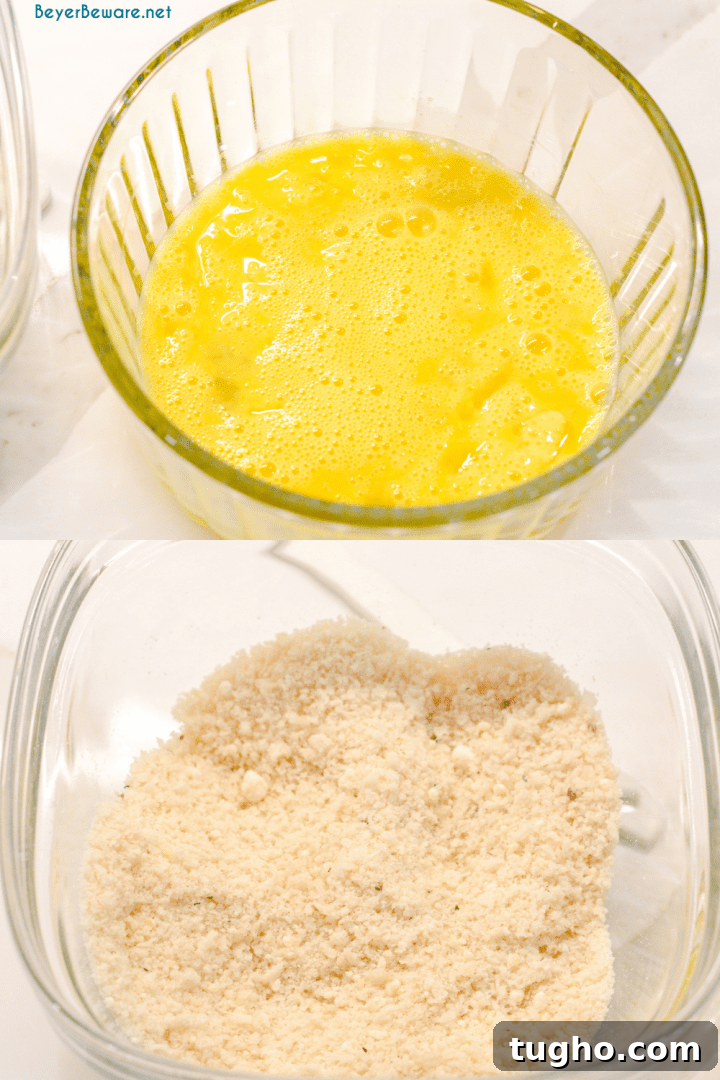 Air Fryer Toasted Ravioli: Crispy Golden Bites in Minutes 4 Dipping ravioli in egg wash before breading