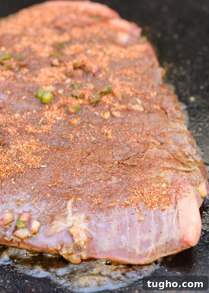 Juicy Marinated Flank Steak Recipe 8 Slicing flank steak against the grain