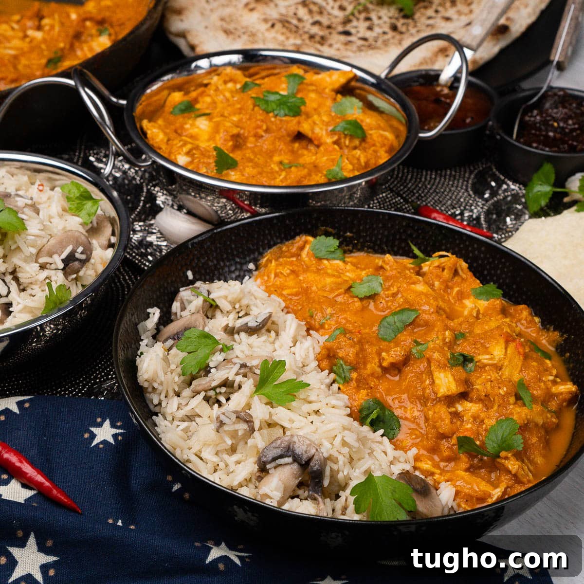 Leftover Turkey Curry with Coconut and Warm Spices 15 Turkey Curry served with mushroom rice and fresh coriander on top