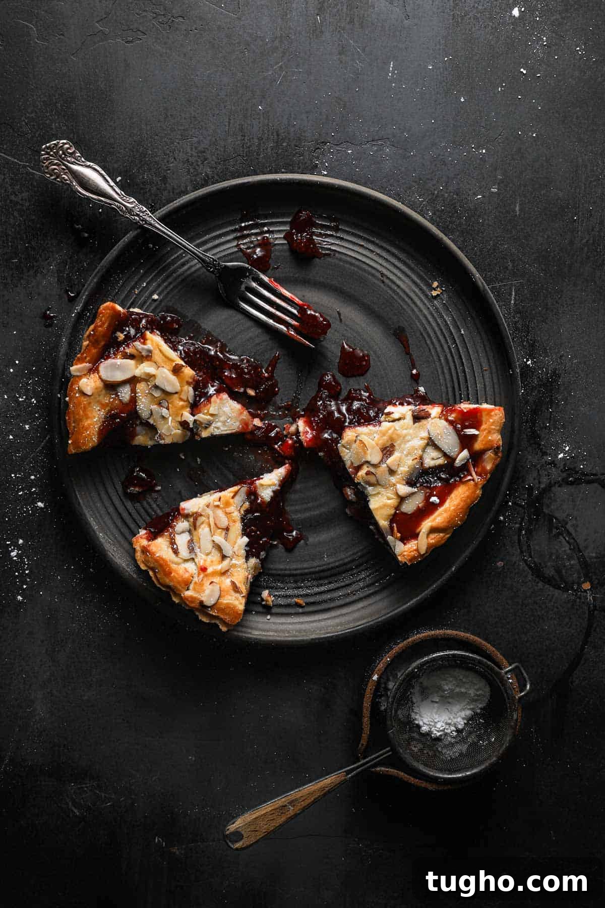 Berry jam tart.
