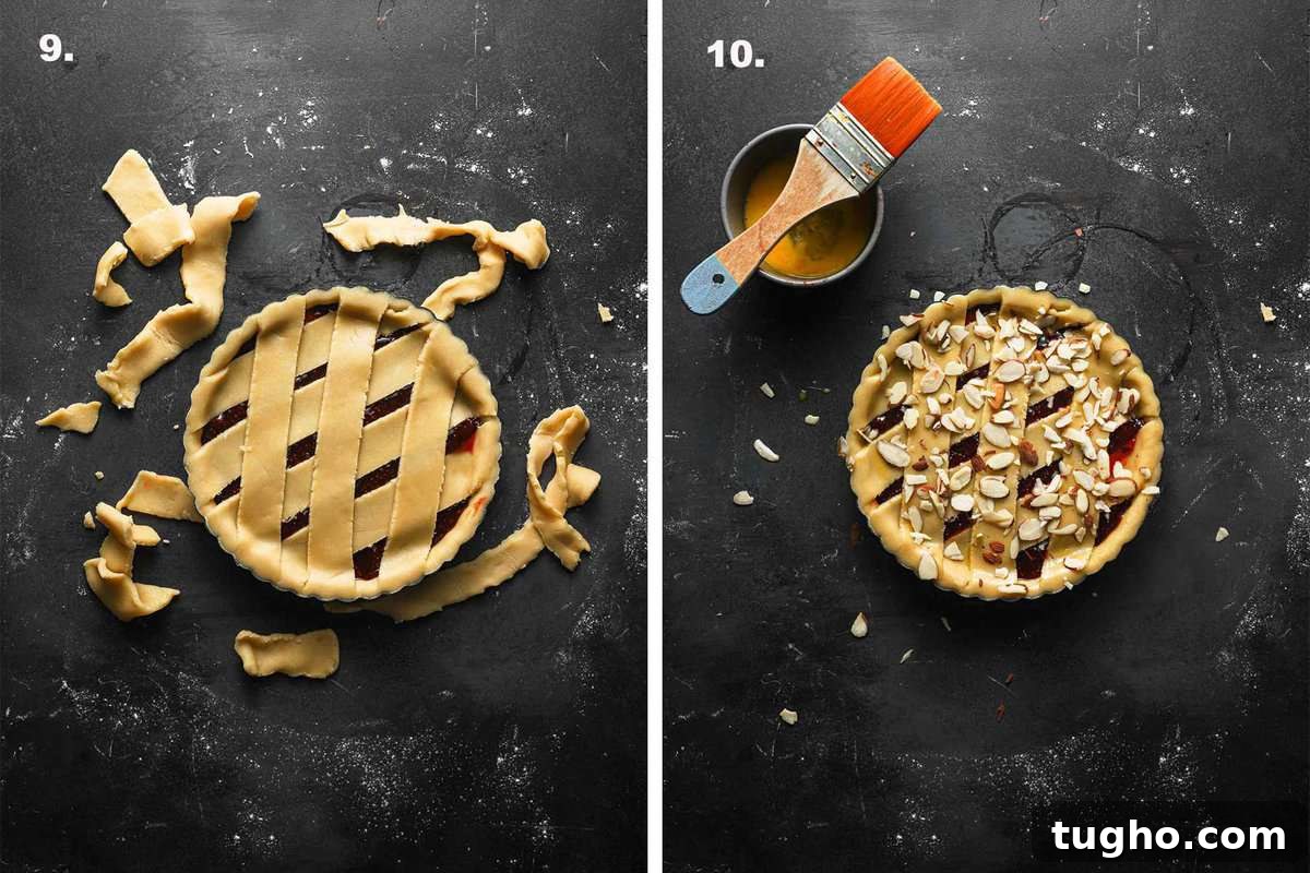 unbaked Crostata di marmellata.