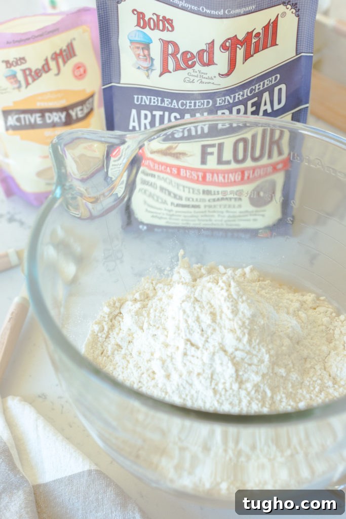 Bagel dough mixing in stand mixer