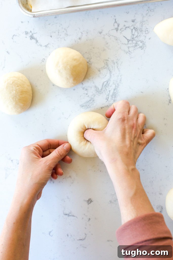 Best Basic Bagels shaping method 1