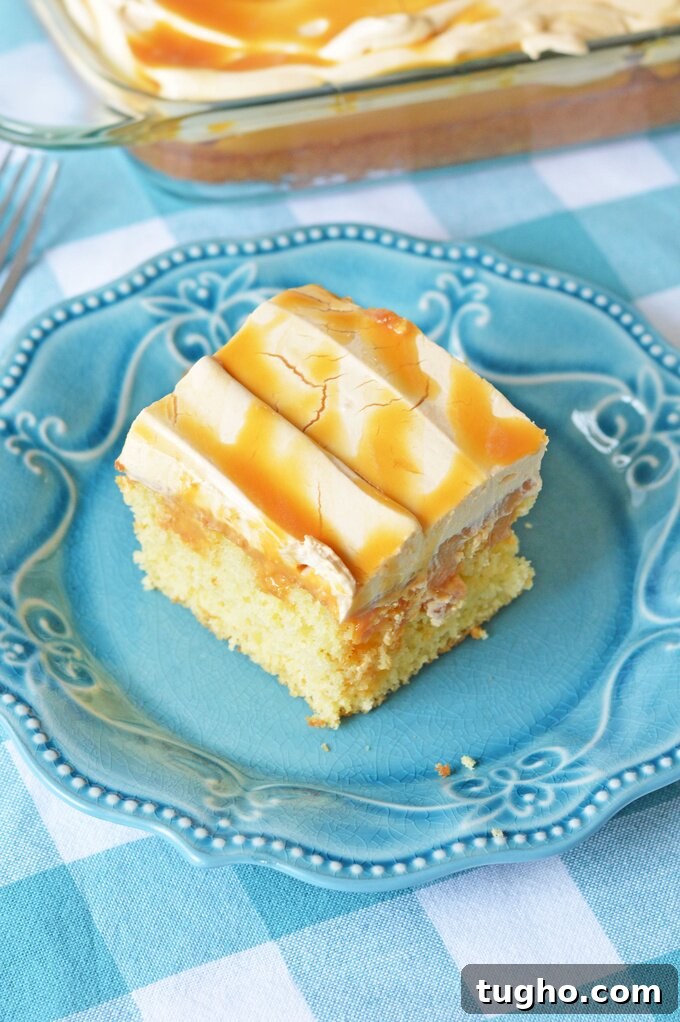 Easy Butterscotch Poke Cake