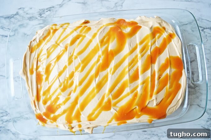 Finished Butterscotch Poke Cake