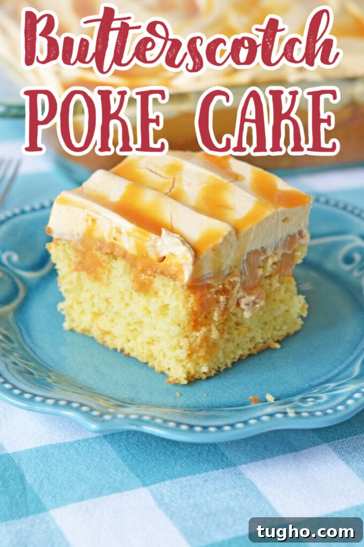 Butterscotch Poke Cake serving idea